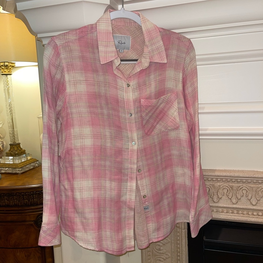 Rails organic cotton lightweight plaid button down